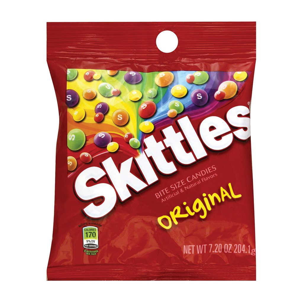Skittles Original, 7.2 oz. Peg Bag (1 Count) — Home Health Nutrition